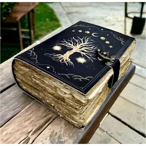 400 Pages Blank Spell Book of adows Journal Tree of Life Printed  Supplies  Notebook   Deckled Paper Grimoire Journal  Journal ,  Journal Witchy Gifts Women Celestial Gifts  Gifts For Men & Women