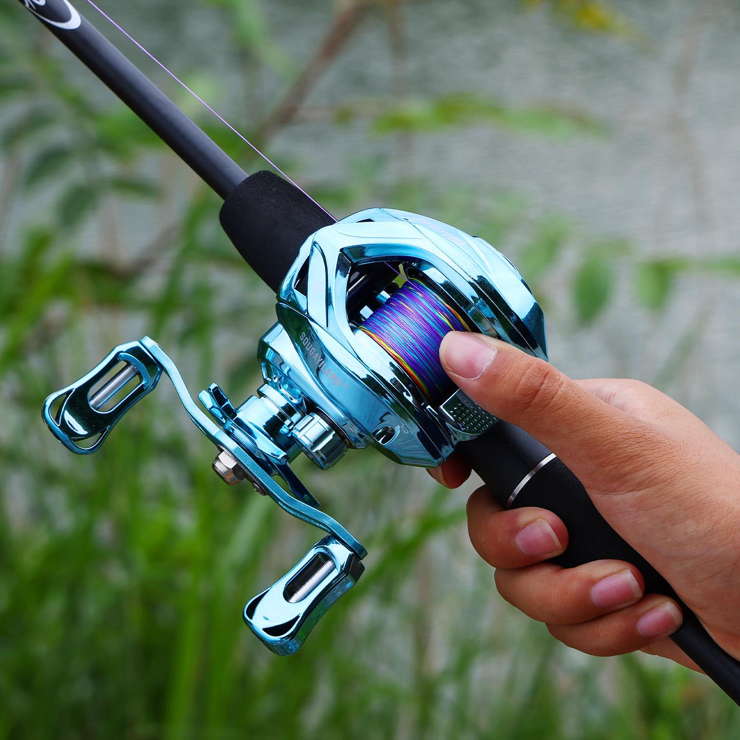 Sougayilang Baitcasting Reel 7.2:1 Gear Ratio with Magnetic Braking System, Single Piece Fishing Reel Outdoor Sports Fishing Products