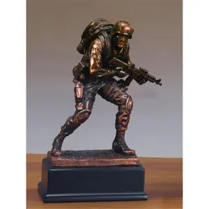 Marian Imports F Marine Bronze Plated Resin Sculpture