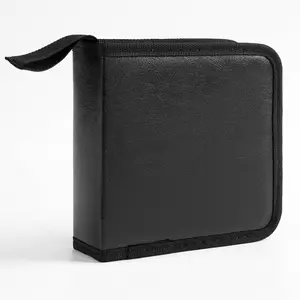 PU CD Case, 40 Capacity CD/DVD Case Holders Wallet Compact PU DVD Disc Cases Storage Binder for Car Home Office Travel