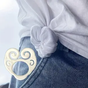 Cute White Shirt Tightening Clasp for Women, 2 Counts Multifunctional DIY Styling Clip for T-shirts, Waist, and Shirts, Versatile Fashion Accessory, Safety Pin