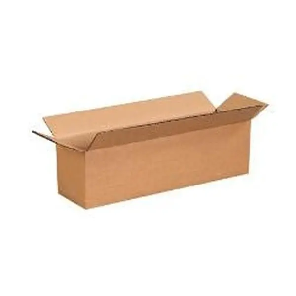 Box Partners 1444 Cardboard Shipping Boxes, 14 In. X 4 In. X 4 In. Long, 200#/ect-32 Kraft Corrugated, Wide Openings for Office Postal Supplies