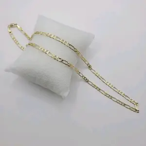 Beautiful Delicated Chain Figaro Stylo 24 Inches and 18 inches 3.5 mm Laminated Gold chain only.