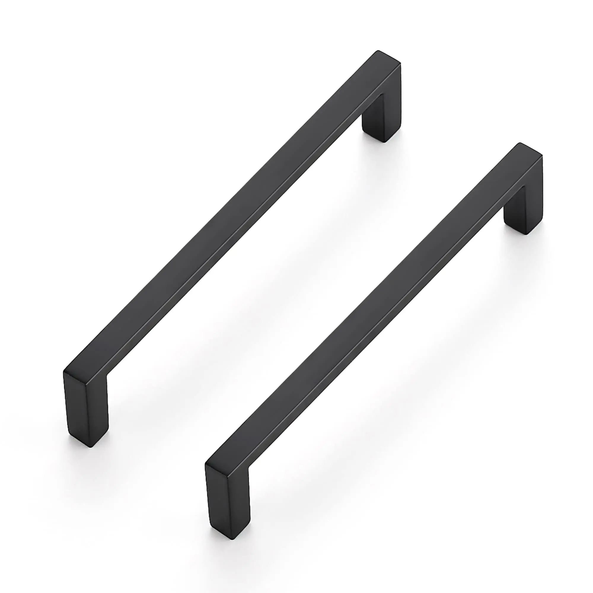 Matte Black Slim Cabinet Handles Drawer Pulls Kitchen Drawer Handles Square Hardware Cupboard Pulls