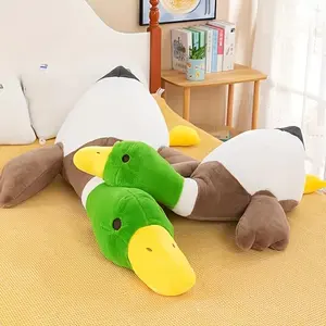 Cute Animal Plush Swan Toy Pillow, Soft Stuffed Goose Floor Mat, 65cm Large Duck Fluffy Sleep Cushion, Adorable Baby Room Decor, Cute Duck Design, Soft Stuffed Animals