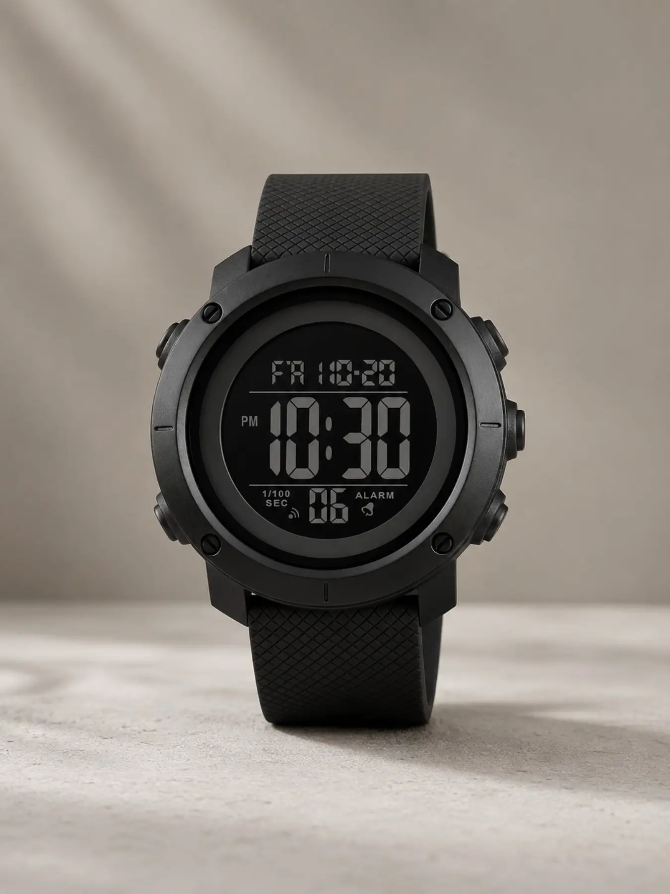 Skmei Full Digital Display Watch, Casual Style Multi-Function PU Band Watch, 50m Waterproof, Quartz Movement, Digital Multifunctional Watch, All Seasons Use