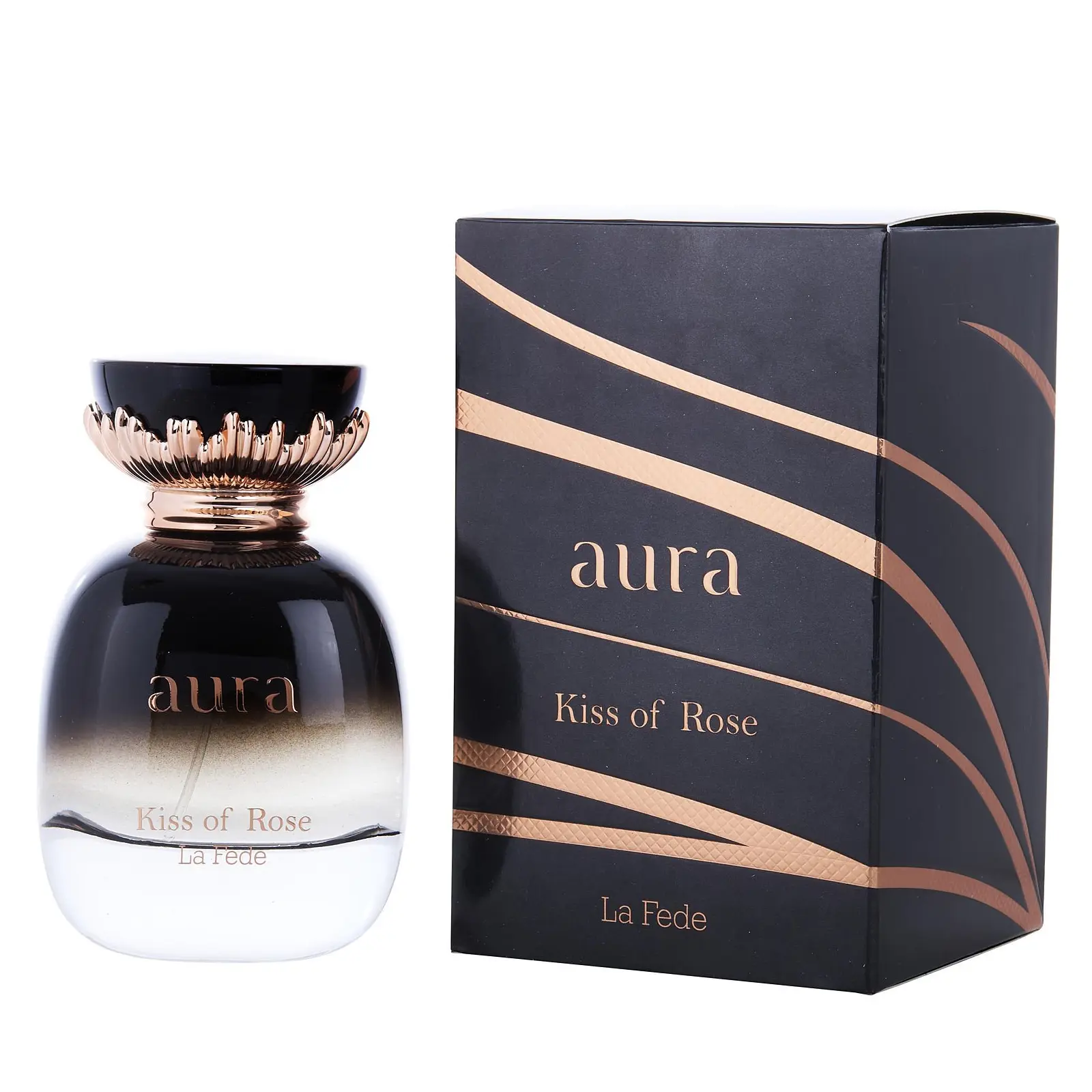 Khadlaj La Fede Aura Kiss of Rose for Women Eau de Parfum spray, 3.4 Ounce