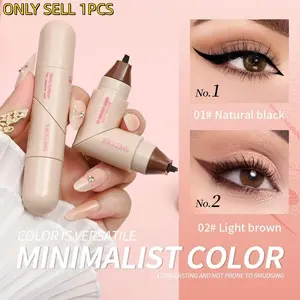 Rotating Winged Eyeliner Stamp Pen, Dual-Head Design for Precise Cat Eye & Winged Liner, Waterproof Smudge-Proof Formula, Quick-Drying for Busy Days and Special Occasions, Matte Liquid Eyeliner, Smudge Resistant Eyeliner