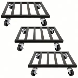 Metal Plant Cart with Locking Rotating Wheels, plant holder, 45kg Load Capacity, Durable Outdoor Design, Ideal for Gardening and Landscape Beautification