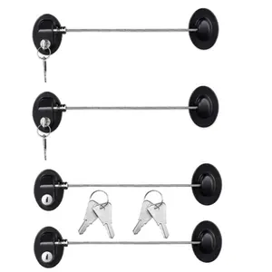 4Pack Cabinet Locks with Keys Mini Fridge Refrigerator Locks for Teenager Self Adhesive Boys and Girls Proofing Safety for Deep Freezer Drawers Doors Latch(Black) - Home Improvement.