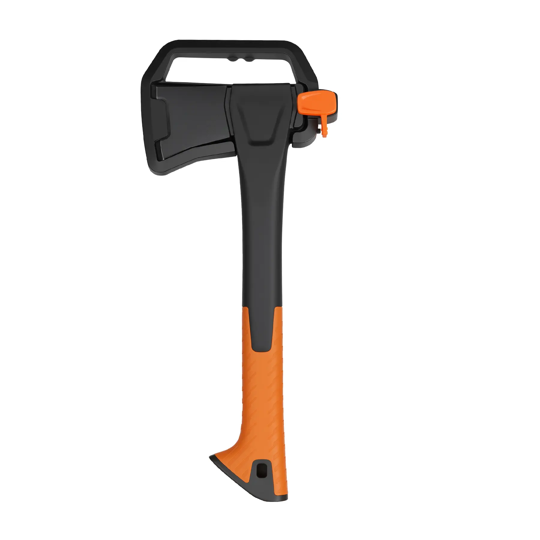 X14 14" Length Metal Hatchet Axe, Nylon Hollow Handle with Anti-Slip Shock-Absorption Grip, Wood Splitting & Kindling Tool for Outdoor Camping, Emergency Tool