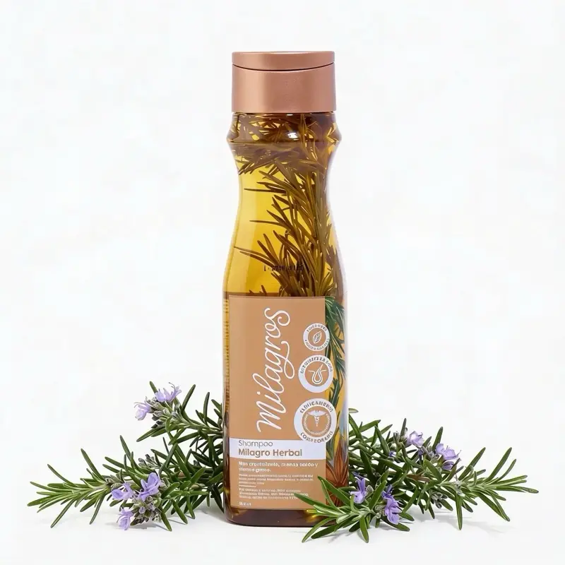 Milagros Herbal Shampoo - 450g Hair Care Products Cleanser with Ginseng-Rosemary Blend, Cleansing for Oily Scalp & Anti-Hair Loss Support, Natural Shampoo, Haircare, Herbal Healthy Shampoo