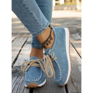 Women's 2025 autumn new casual walking shoes, retro suede soft-soled lace-up design, simple, fashionable, convenient and comfortable, very suitable for daily wear
