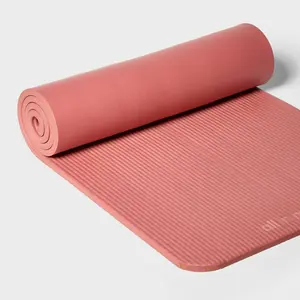 Premium Fitness Yoga Mat 15mm Orange - All In Motion: Nitrile Butadiene Rubber, Aerobics