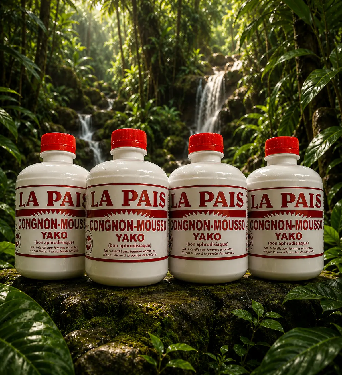 4-Pack Lapais Congnons Moussos Gona Energy Drinks (Ivory Coast Origin)