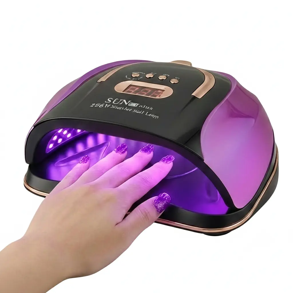 256W UV LED Gel Nail Dryer - 57 Long-Lasting Lamp Beads, 4 Timer Settings (10/30/60/99S), Large LCD Display, Portable Handle, Professional Nail Care UV Lamp Curing Manicure Tool, Uv Led Nail Lamp