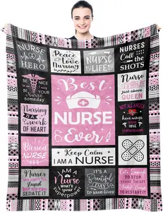 Nurse Gifts for Women, Gifts for Nurses Blanket, Nursing Student Gifts, Nurse Practitioner Gifts, RN Gifts for Nurses, School Nurse Gifts, Nurse Appreciation Graduation Birthday Gifts