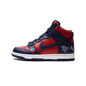SB Dunk High "Supreme - By Any Means - Navy/Red" DN3741 600
