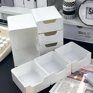 Three-Tier Drawer Organizer, High-Style Desktop Storage Box, Office Desk Jewelry Cosmetics Organizer, Style, 1/2 Pieces, Beauty Organizer