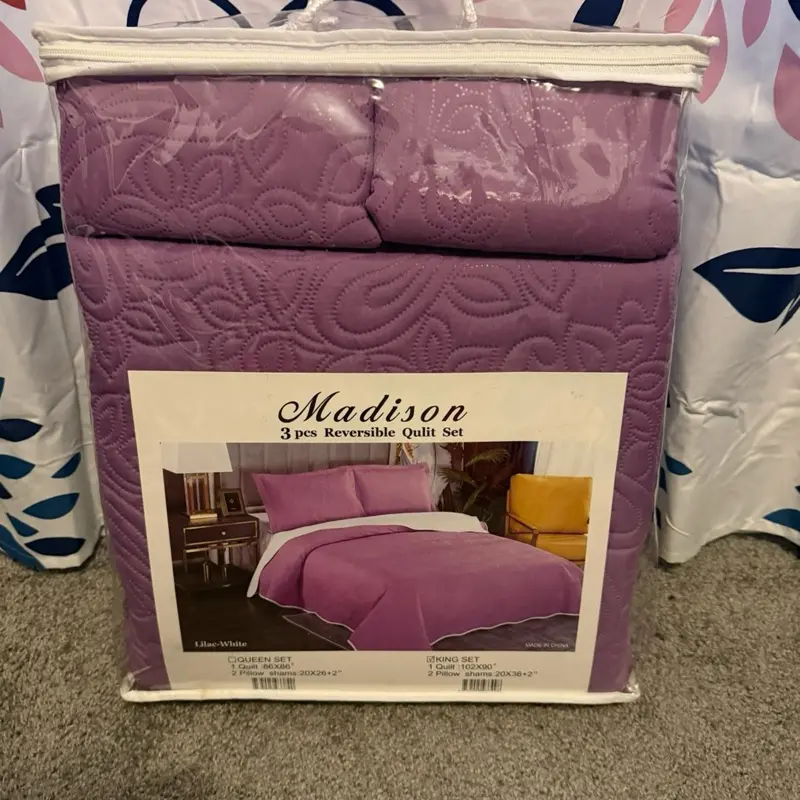 Madison King-Size 3-Piece Reversible Quilt Set