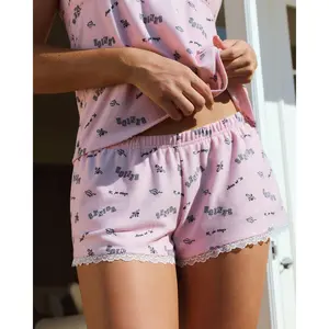 Hollister Always Cozy Class Of '26 Senior Lace Trim Sleep Shorts