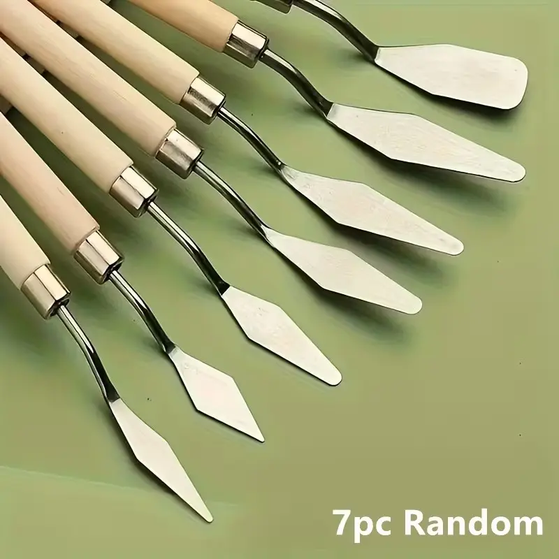 7-Piece Stainless Steel Cake Cream Icing Spatula Set, Perfect for Frosting, Pastries, and Decoration, Ideal Father's Day Gift
