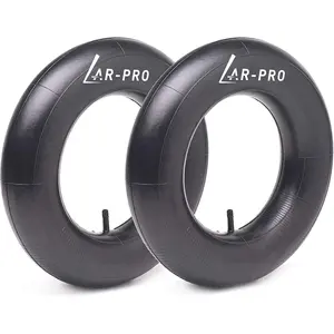 4.80/4.00-8" Heavy Duty Replacement Inner Tube with TR-13 Straight Valve Stem (2-Pack) - for Wheelbarrows, Mowers, Hand Trucks and More