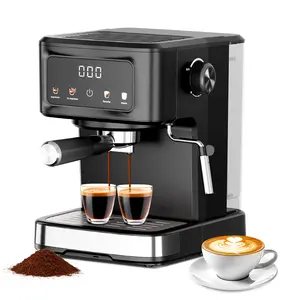 Kismile Espresso Machine 15 Bar Automatic Maker, Milk Frother, Steam Wand, 1.5L Water Tank, Commercial-Grade Boiler for Latte & Cappuccino
