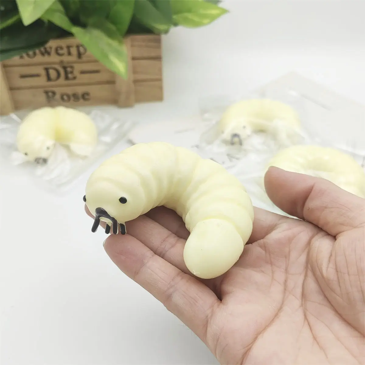 Kawaii Caterpillar Squishy Fidget Toy - Slow Rebound Soft Squeeze Ball for Anxiety Relief, Prank Fun, Party Favors & Small Gifting Needs (Home Supplies, Festive & Party Supplies Essential)