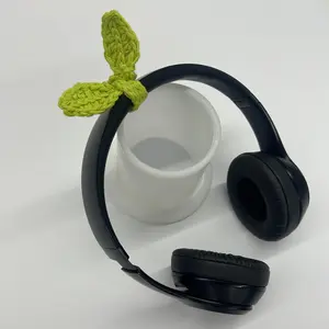 Crochet Leafy Sprout Stem Headphone Accessory/Cable Tie/Wrap