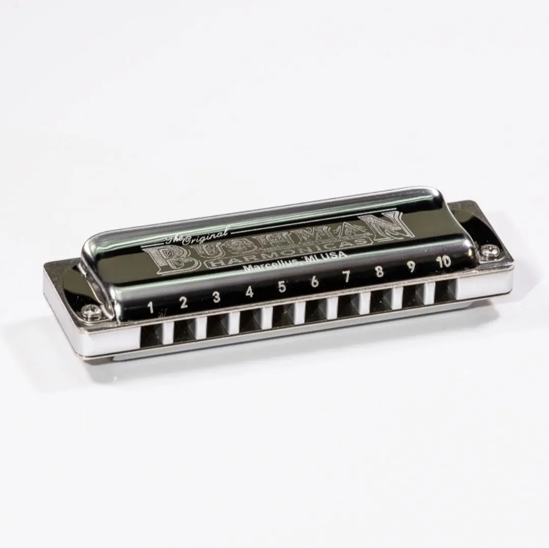 Bushman Delta Frost Steelie Harmonica, Key of Low F