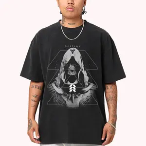 Destiny 2 Retro Sci Fi Gaming Graphic Tee With Cyber Fashion Aesthetic HY2011