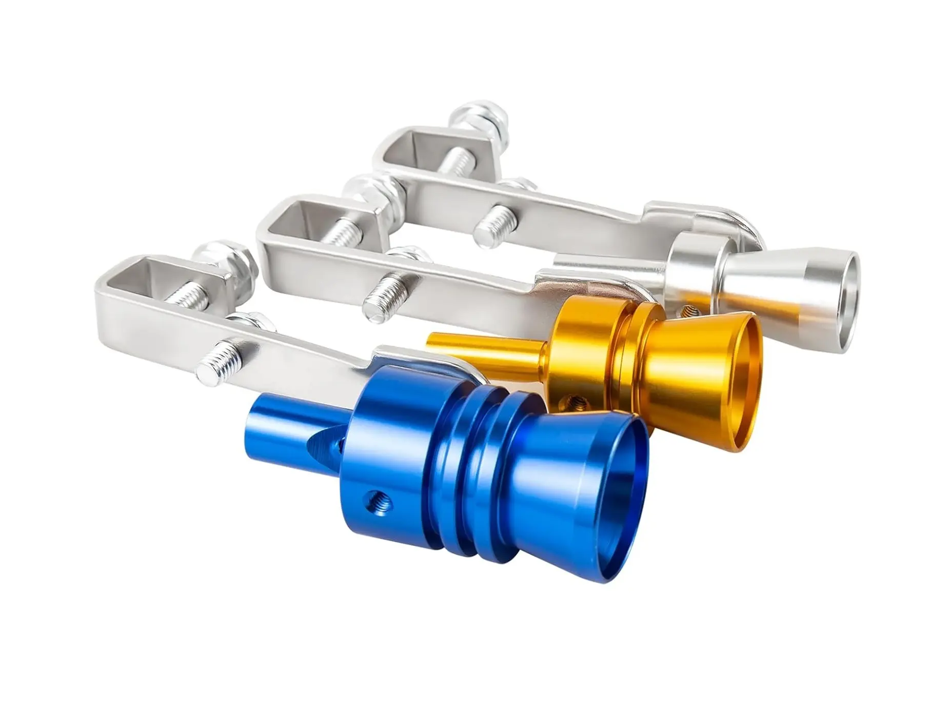 3Pcs Car Turbo Sound Whistle Muffler Pipe, Universal Aluminum Roar Maker, 3 Sizes (Random Color) Car Accessories