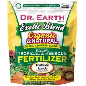 Dr. Earth Exotic Blend Palm, Tropical & Hibiscus Fertilizer 5-4-6 - 4lb - Poly Bag