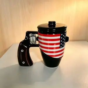 American Flag / 3D Pistol Mug / 4th Of July