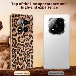 Fashion Retro Leopard Print Phone Case for Xiaomi Redmi Note 14/Redmi Note 14 pro/Redmi Note 14 pro+/Xiaomi Poco X7, Stylish Animal Design Anti-Drop Protective Cover