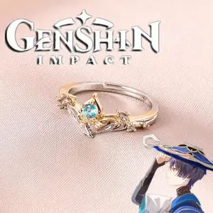 Game Genshin Impact Wanderer Scaramouche Cosplay Balladeer Ring Fashion Jewelry Unisex Rings Opening Adjustable Accessories