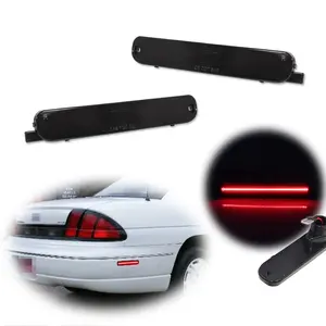 2pcs Smoke Red LED Rear Side Marker lamps Lights For 1995-2001 Chevy Lumina & 1995-1999 Monte Carlo,Replace OEM 5978475, 5976715, GM2550158, 5978476, 5976716, GM2551158, 5978477, 5976717, GM2860108, 5978478, 5976718, GM2861108