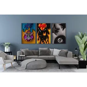 KAWS Wall Art Set of 3 Trendy Urban Room Decor prints poster #143
