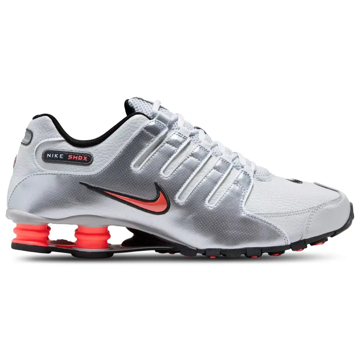 Nike Shox NZ Silver Gray Red Men's Fashion Sneaker New