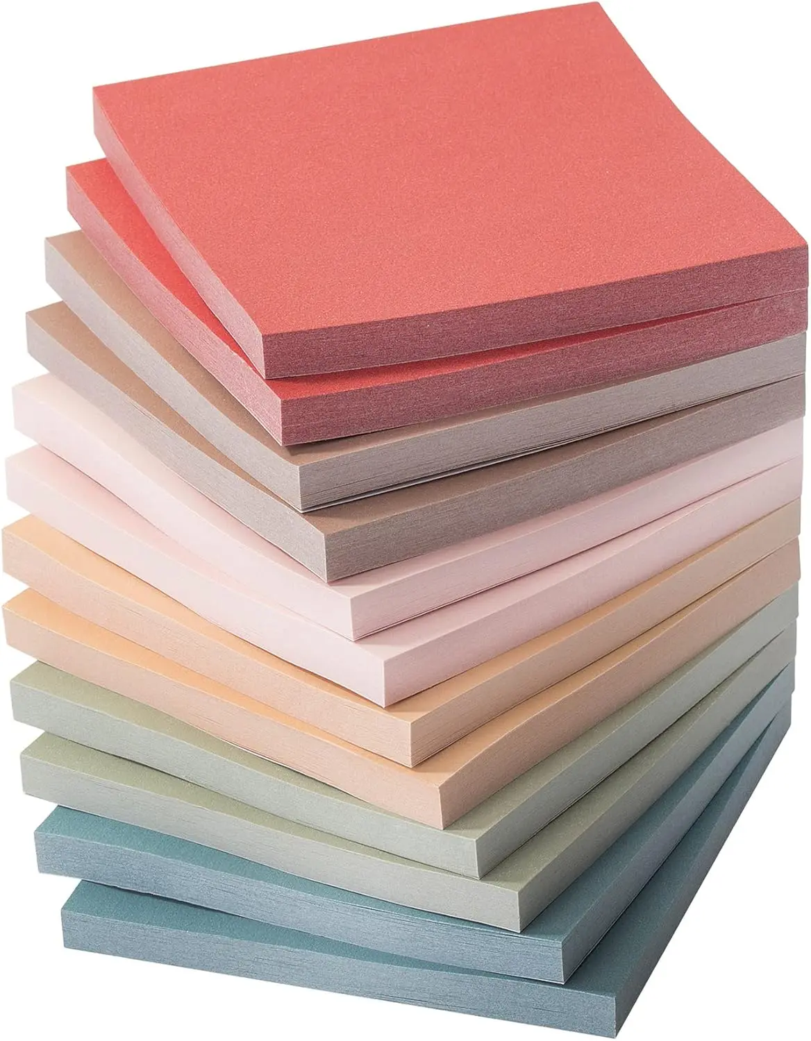 Sticky Notes, 3"x3", 12 Pads, 600 Sheets, Vintage Colors, Sticky Notes Bulk, Self-Stick Note Pads, Perfect for Office, School, Home, Study & Organization
