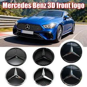 Mercedes-Benz Front Grille Emblem, Compatible with W204/w205 Models, High-Quality Car Exterior Decoration Accessories