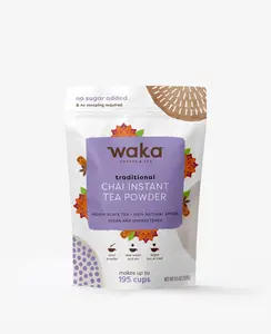 Waka Traditional Masala Instant Chai Tea - 100% Tea Leaves from India, Natural Spices, Unsweetened Tea Powder, Up to 195 Cups (4.5oz)