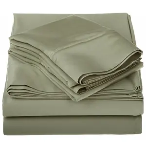 Egyptian Cotton 1200 Thread Count Solid Sheet Set Full-Sage