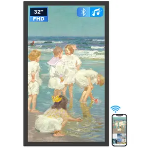 32 Inch FHD Extra Large Digital Picture Frame, WiFi Large Digital Photo Frame, Art Decor Frame with Remote for Gallery, Instantly Share Photo/Video via Apps & Email