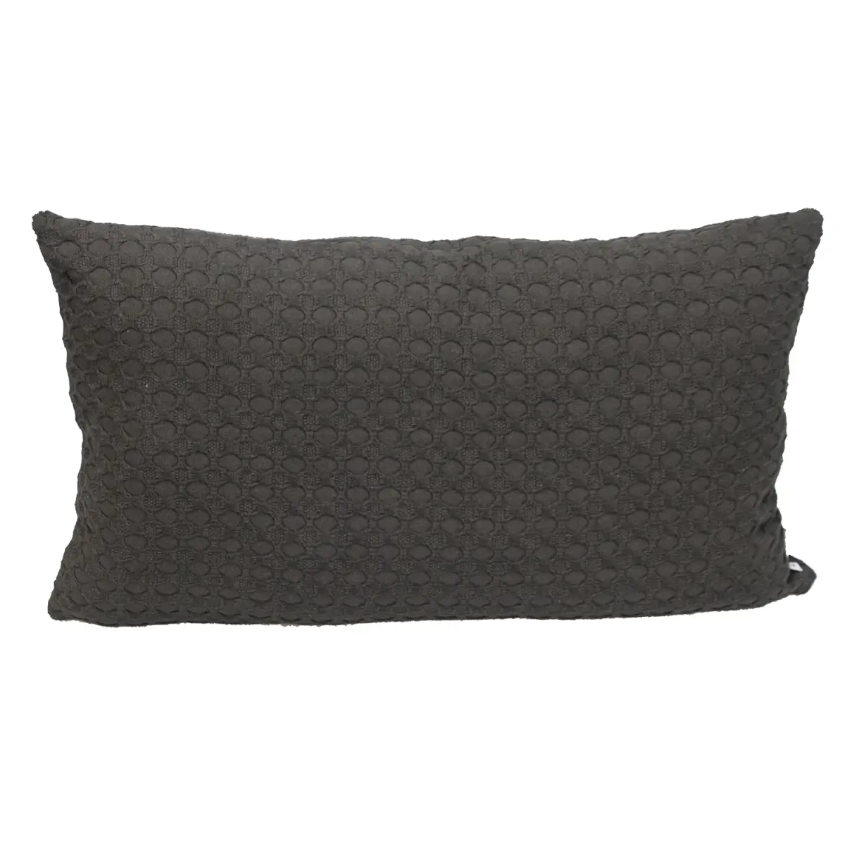 Parkland Collection PILN21619P 100% Handmade Cotton Woven Knit Solid Gray 14'x26' Rectangle Pillow - Neutral Tone, Transitional Interior Design Home Decor, Indoor Use, Removable Cover