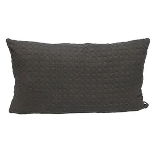 Parkland Collection PILN21619P 100% Handmade Standard Transitional Solid Gray 14'x26' Rectangle Pillow, 100% Handmade Standard Pillows