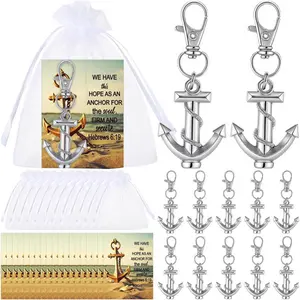 Anchor Keychain Ocean Themed Keychain Wedding Favors for Guests Nautical Party Favors Souvenirs Gifts