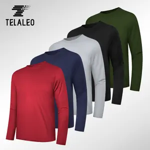 TELALEO 5 value pack Long Sleeve Shirts for Men Moisture Wicking UPF SPF Sun Protection Tee Shirts Workout T Shirts Casual dealsforyoudays