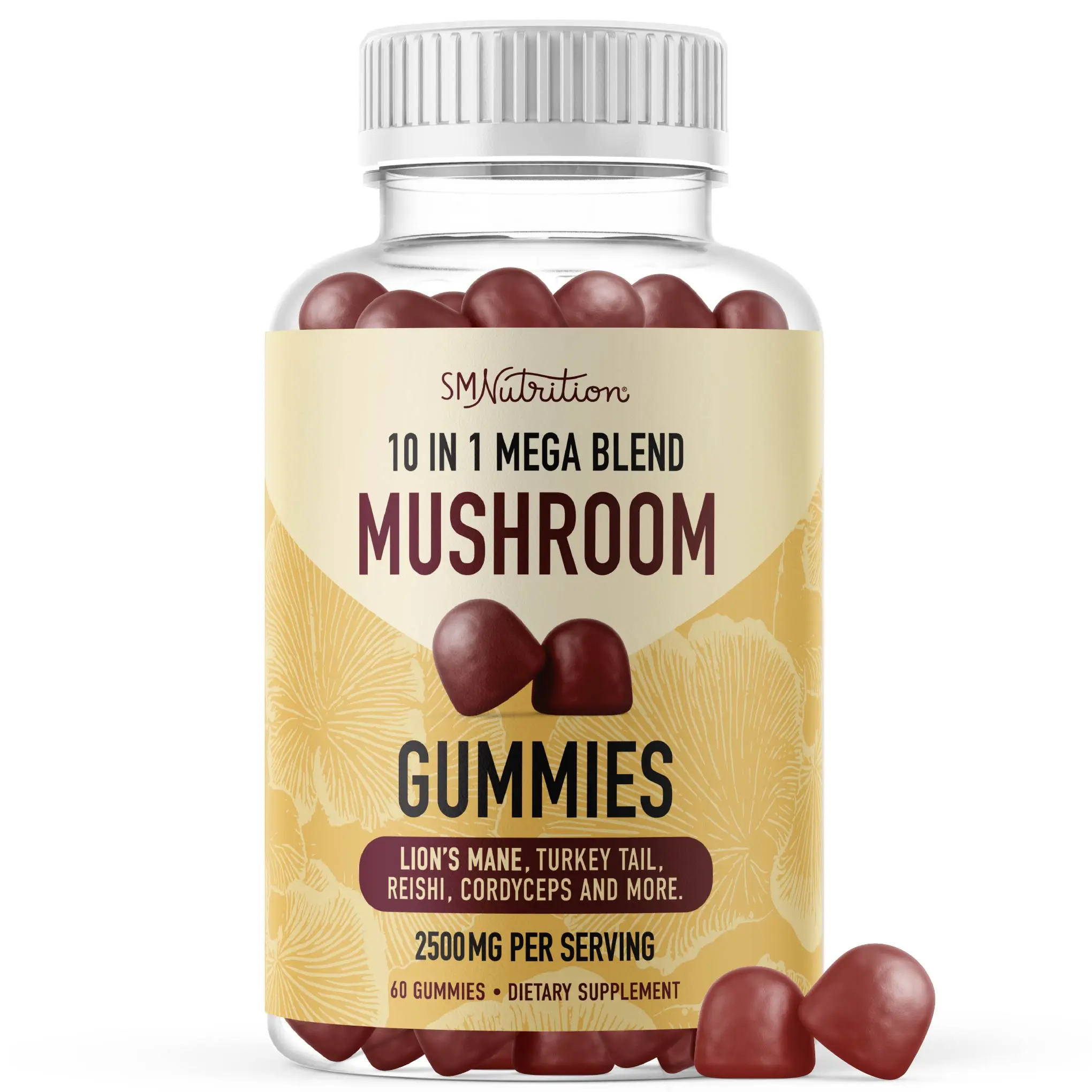 Mushroom Gummies 10-in-1 Blend - 60 Gummies Healthcare Dietary